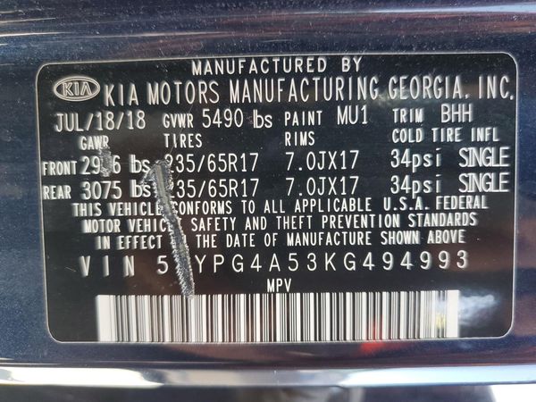 2019 KIA SORENTO
