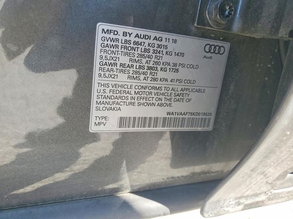2019 AUDI Q7 quattro Prestige