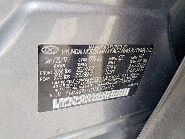 2019 HYUNDAI SANTA FE SE
