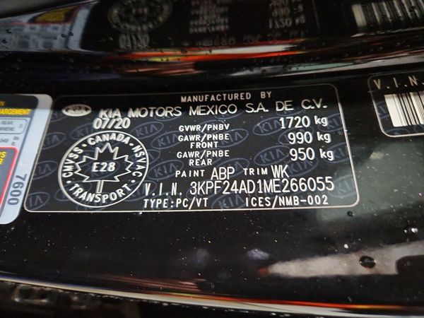 2021 KIA FORTE FE, LXS
