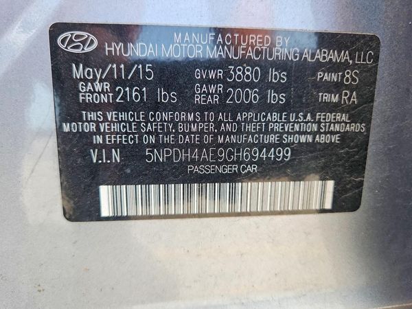 2016 HYUNDAI ELANTRA