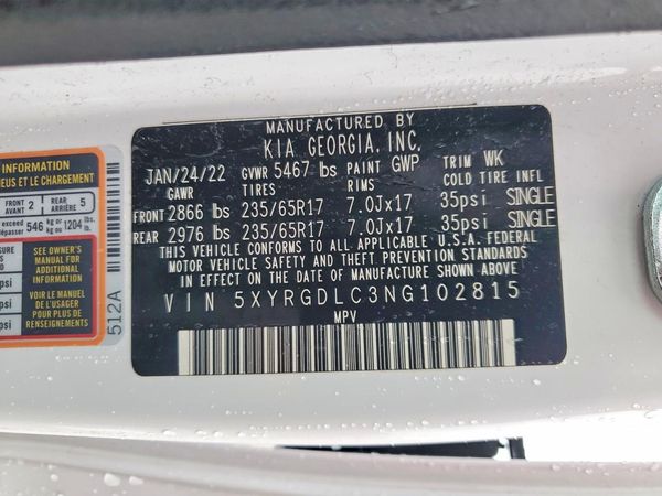 2022 KIA SORENTO