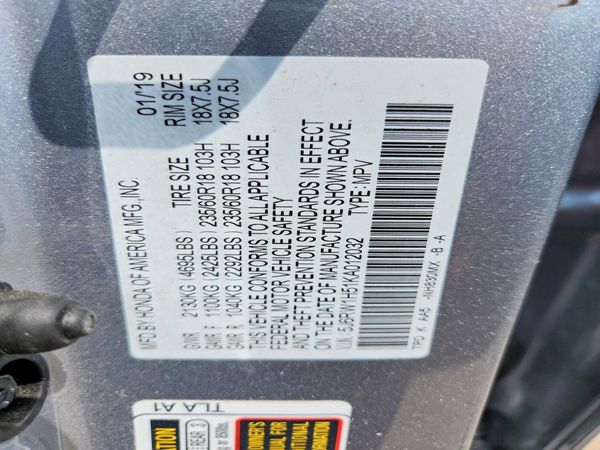 2019 HONDA CRV EX
