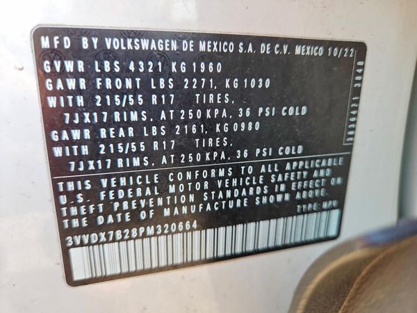 2023 VOLKSWAGEN TAOS S w/ IQ.DRIVE Pkg. — VINS