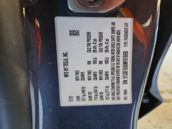 2021 TESLA MODEL 3
