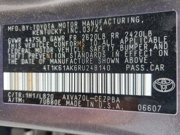 2024 TOYOTA CAMRY XSE