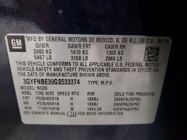 2016 CADILLAC SRX Luxury