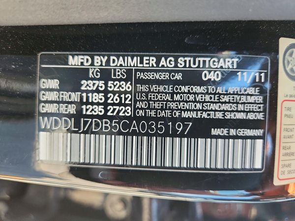 2012 MERCEDES-BENZ CLS CLS550