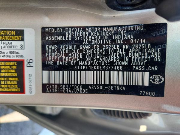 2014 TOYOTA CAMRY