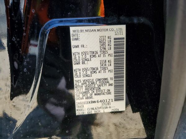 2022 NISSAN FRONTIER Crew Cab