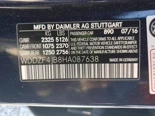2017 MERCEDES-BENZ E