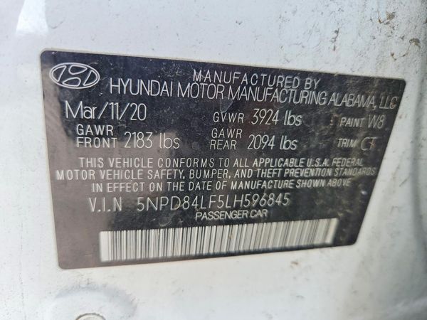 2020 HYUNDAI ELANTRA