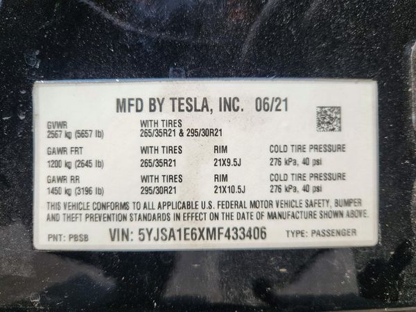 2021 TESLA MODEL S
