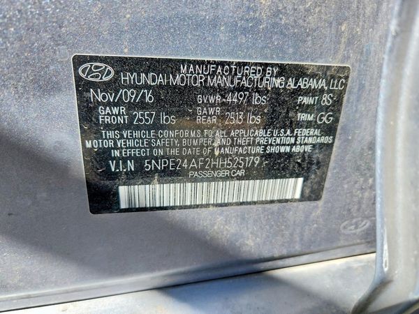 2017 HYUNDAI SONATA SE, Eco