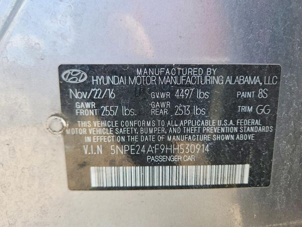 2017 HYUNDAI SONATA SE, Eco