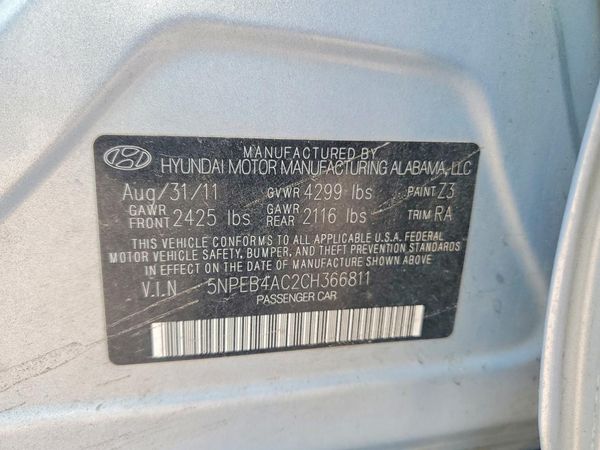 2012 HYUNDAI SONATA Middle-low level