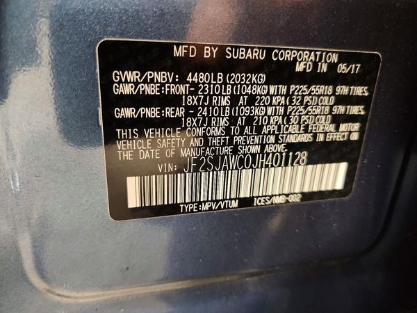 2018 SUBARU FORESTER