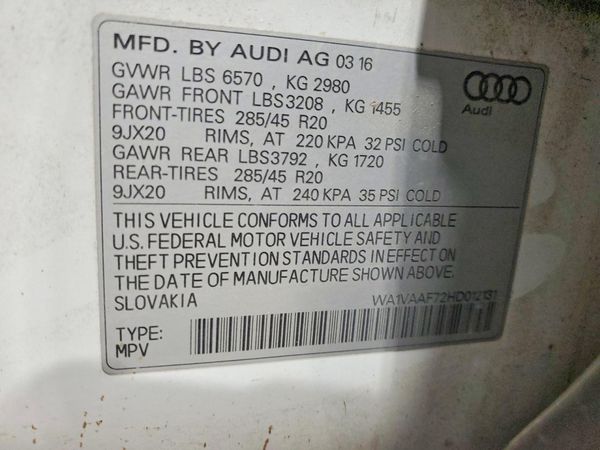 2017 AUDI Q7 quattro Prestige