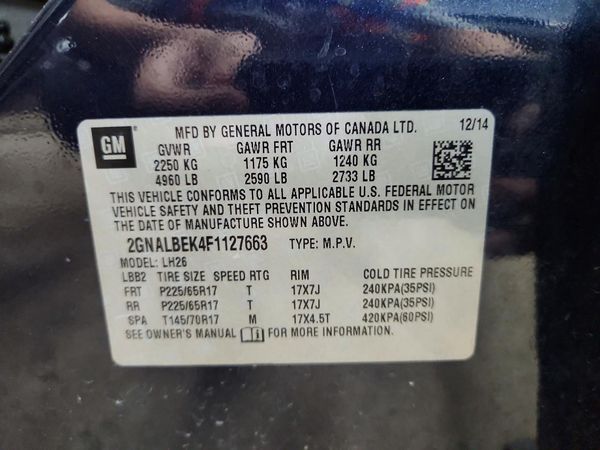 2015 CHEVROLET EQUINOX 1LT