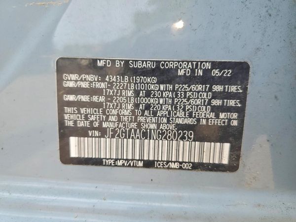 2022 SUBARU CROSSTREK Base
