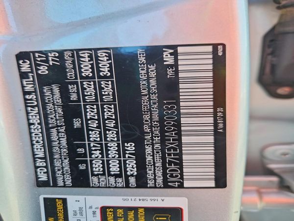 2017 MERCEDES-BENZ GLS AMG GLS63