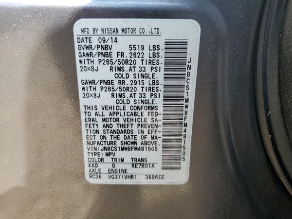 2015 INFINITI QX70