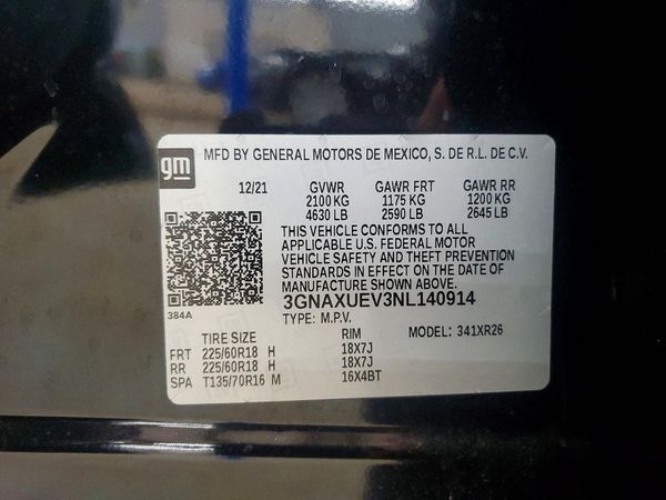 2022 CHEVROLET EQUINOX LT (1LT)