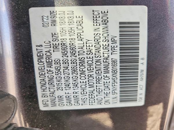 2022 HONDA PILOT
