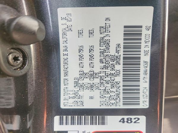 2018 TOYOTA TACOMA