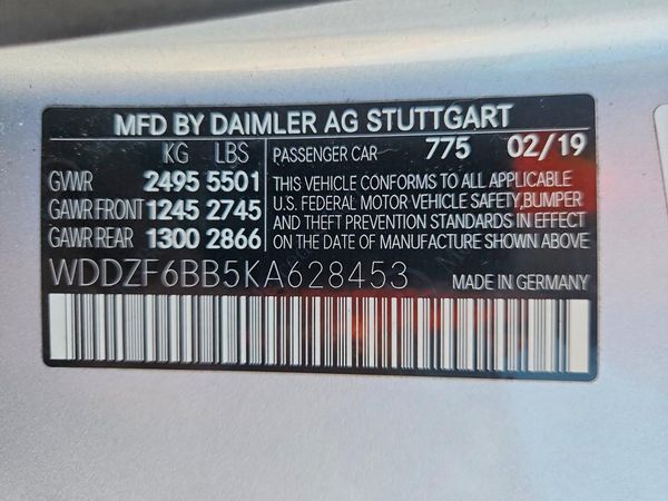2019 MERCEDES-BENZ E