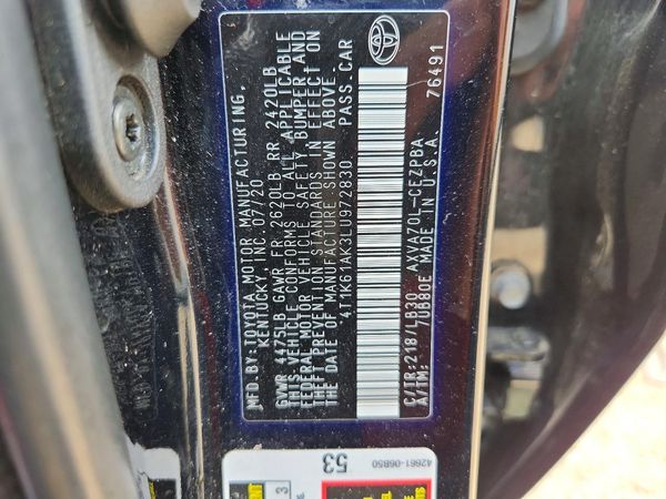 2020 TOYOTA CAMRY
