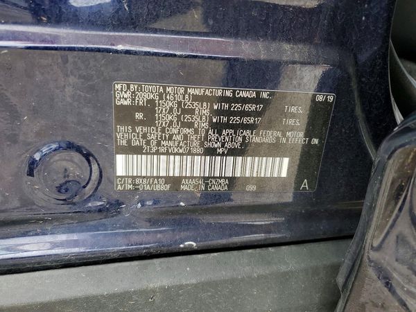 2019 TOYOTA RAV4 XLE / XLE Premium 4WD