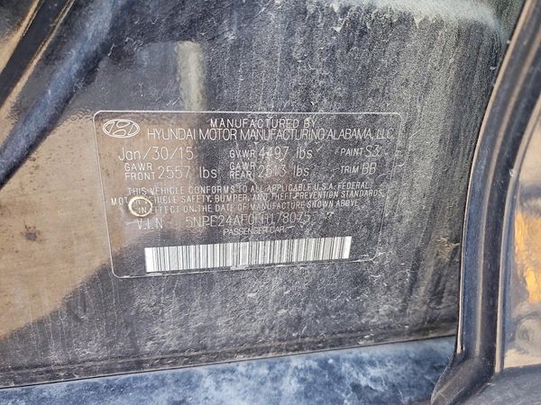 2015 HYUNDAI SONATA SE, ECO