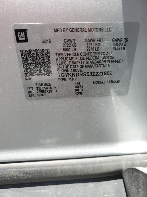 2018 CADILLAC XT5