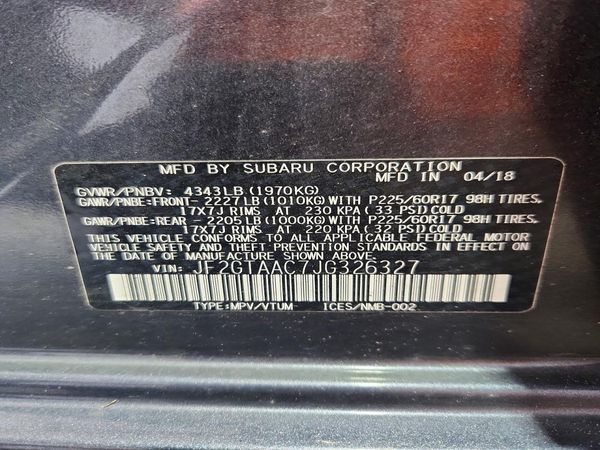 2018 SUBARU CROSSTREK