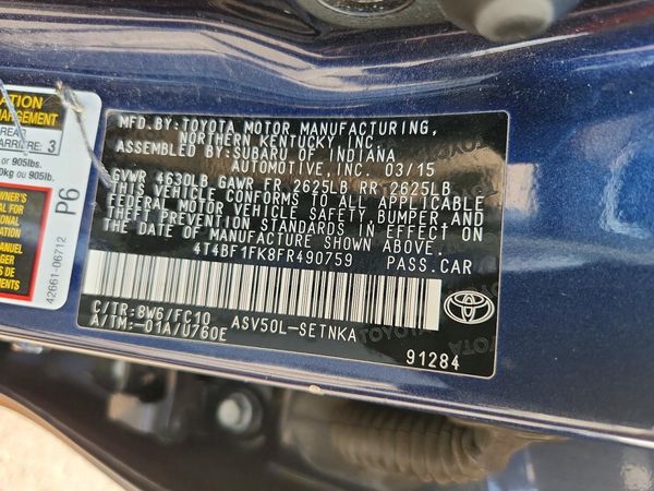 2015 TOYOTA CAMRY