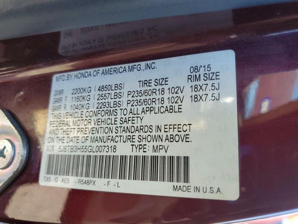 2016 ACURA RDX