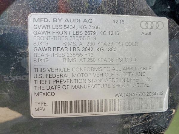 2019 AUDI Q5 quattro Premium