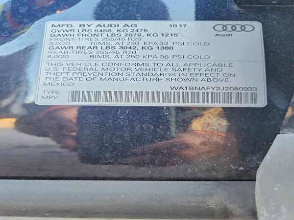2018 AUDI Q5 quattro Premium Plus