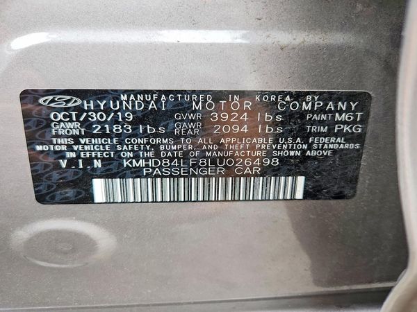 2020 HYUNDAI ELANTRA
