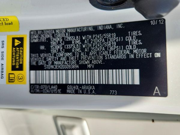 2013 TOYOTA HIGHLANDER Base/Hybrid
