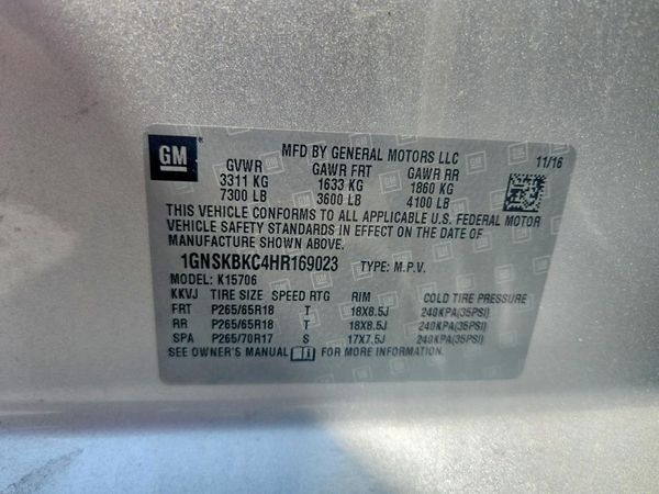 2017 CHEVROLET TAHOE LT