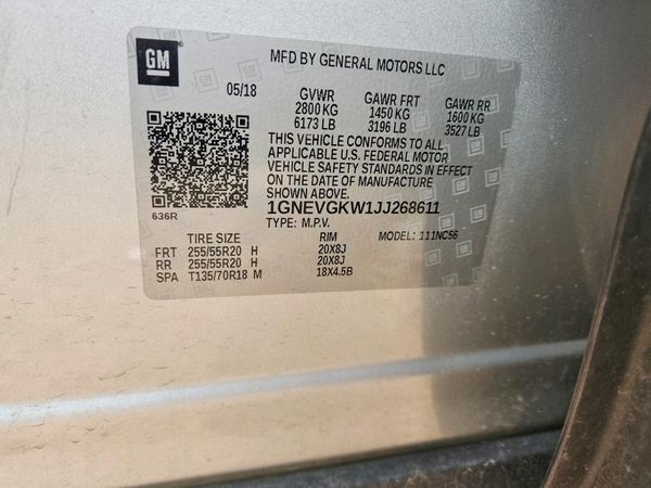 2018 CHEVROLET TRAVERSE