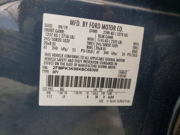 2019 FORD EDGE Titanium
