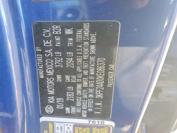 2019 KIA FORTE FE/LX/LXS