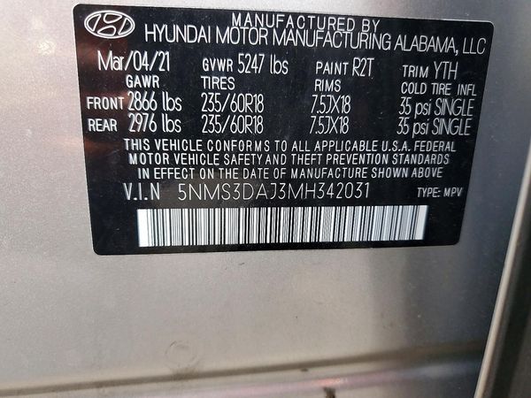 2021 HYUNDAI SANTA FE SEL w/ Premium Pkg