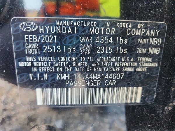 2021 HYUNDAI SONATA SEL