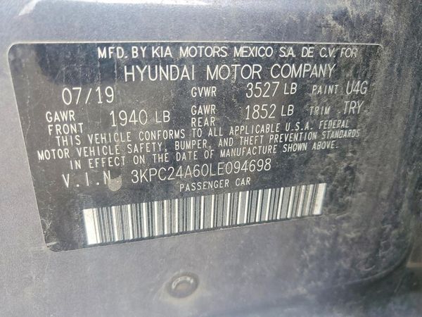 2020 HYUNDAI ACCENT SE and SEL