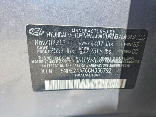 2016 HYUNDAI SONATA