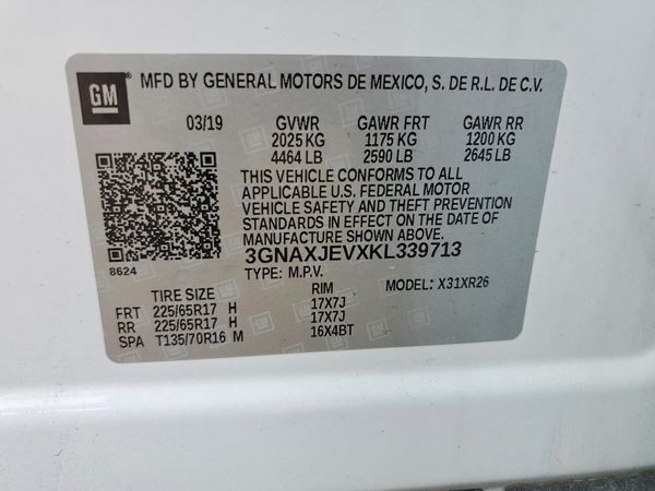 2019 CHEVROLET EQUINOX LT (2FL)